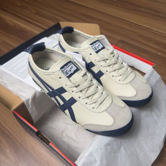 Onitsuka Tiger MEXICO 66 Sneaker Athletic BIRCH PEACOAT Unisex - Picture 3 of 5